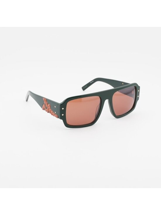MCM MW0022 96J Sunglasses Green Square Frame, Roviex Lenses main image 3